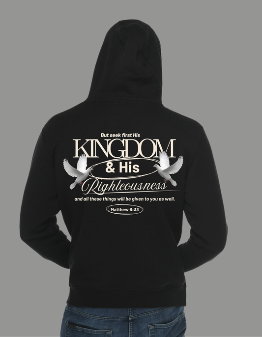 Seek First the Kingdom Hoodie | Black | Jesus Peace CO