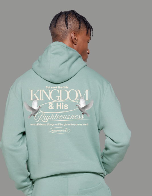 Seek First the Kingdom Hoodie | Seafoam | Jesus Peace CO